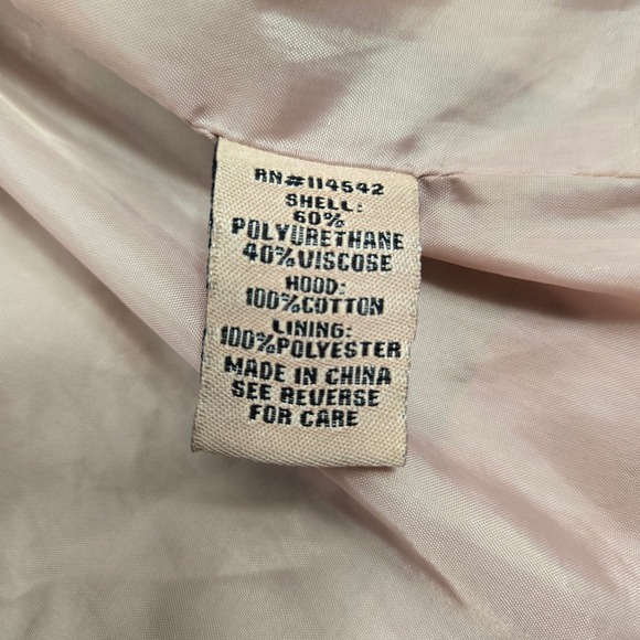 JouJou Faux Leather Moto Jacket Hooded Zip Up Pockets Pink Womens Biker Elegance - Picture 6 of 10